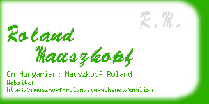 roland mauszkopf business card